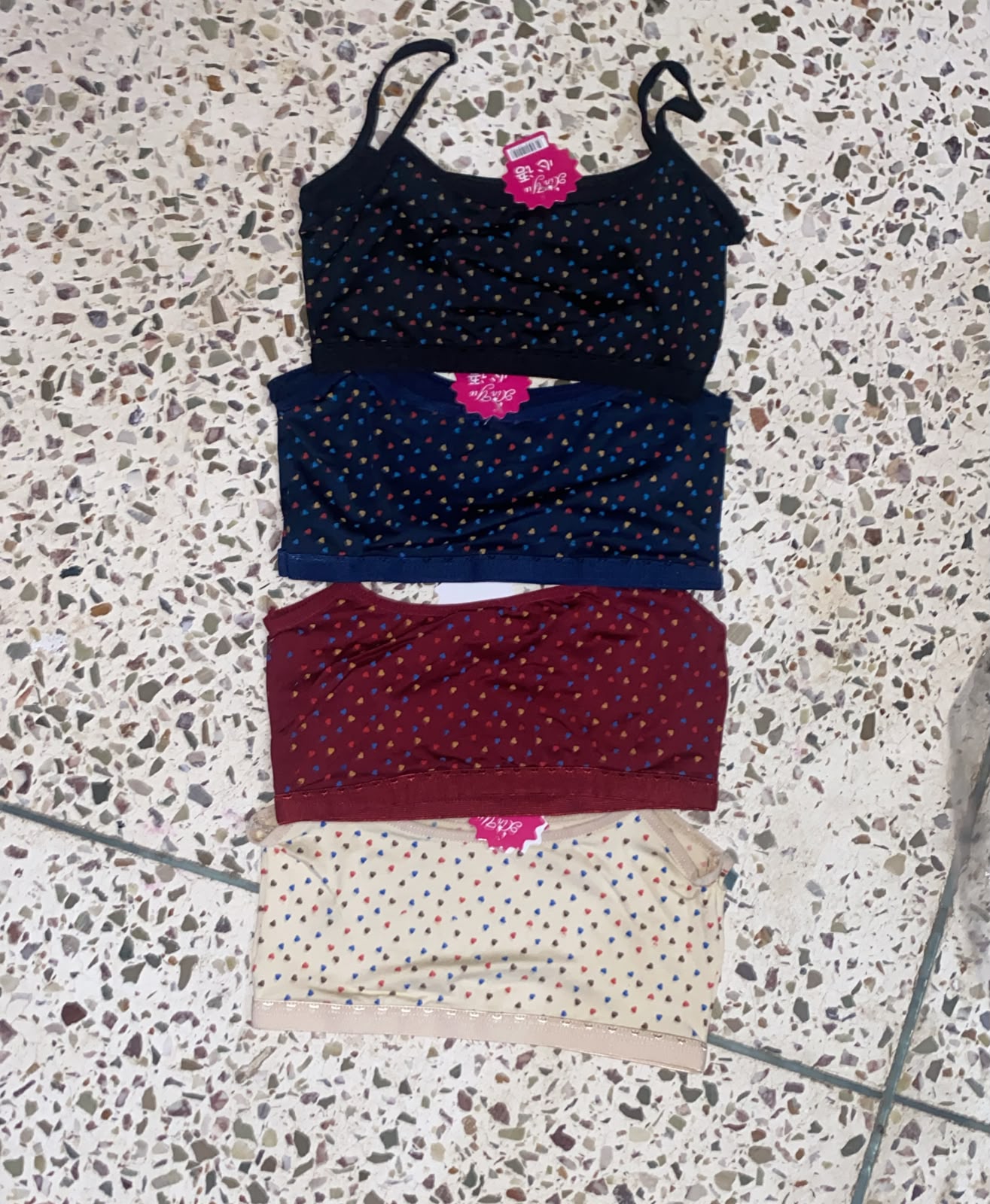 Cute Heart Printed Biddies Style Bra for Teenagers | Multiple Colors Available