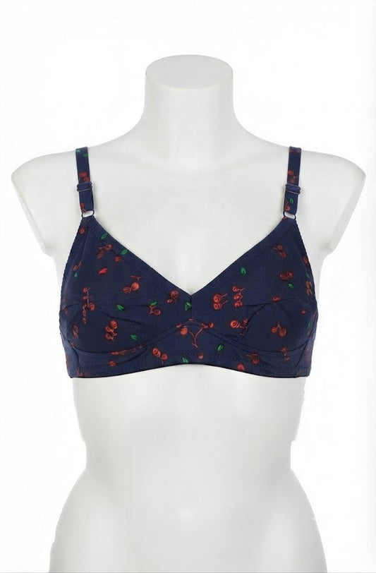 Everyday Comfort Cherry Print Jersey Bra – Soft, Breathable & Lightweight