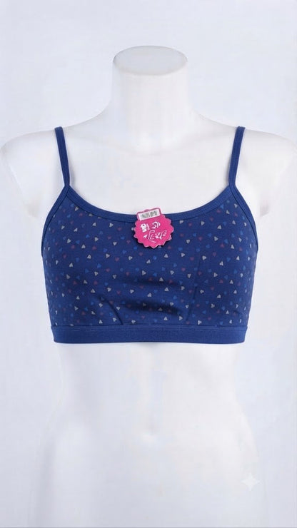 Cute Heart Printed Biddies Style Bra for Teenagers | Multiple Colors Available