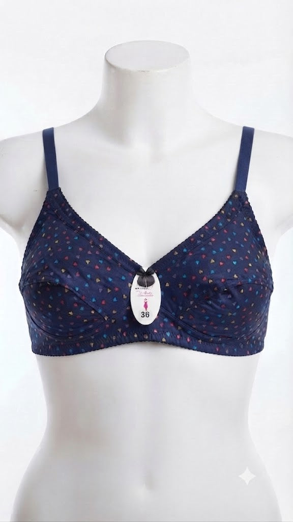 Women's Everyday Comfort Printed Jersey Bra – Soft Cotton-Blend, Multi-Pack Options