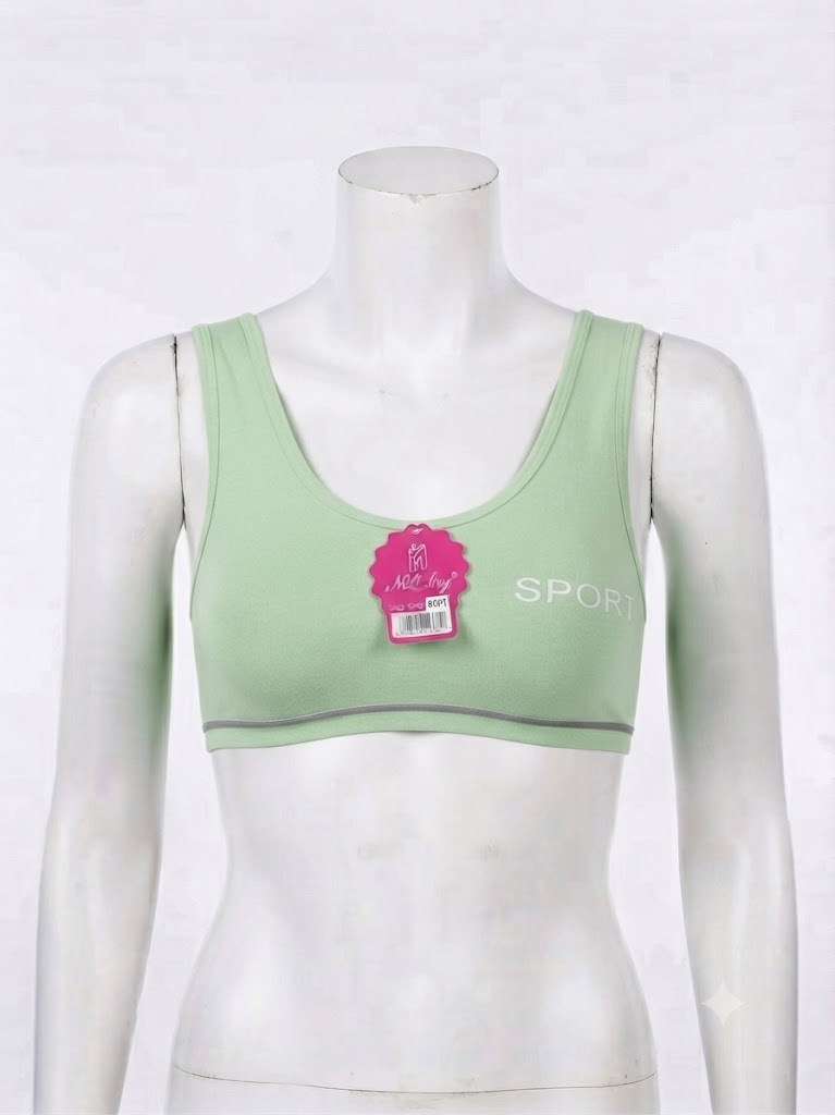 Biddies Style Sports Bra for Teenagers – Soft Cotton Blend,