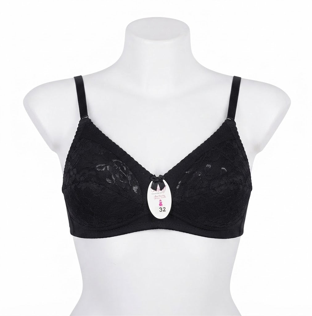 Premium Lace Everyday Bra – Elegant Support for Daily Wear, 4-Color Collection