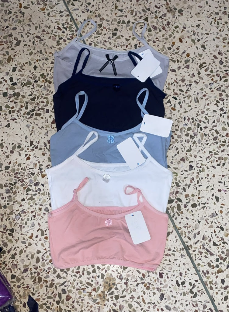 Classic Teen Bralette – Ribbed Comfort Everyday Wear with Cute Bow Detail