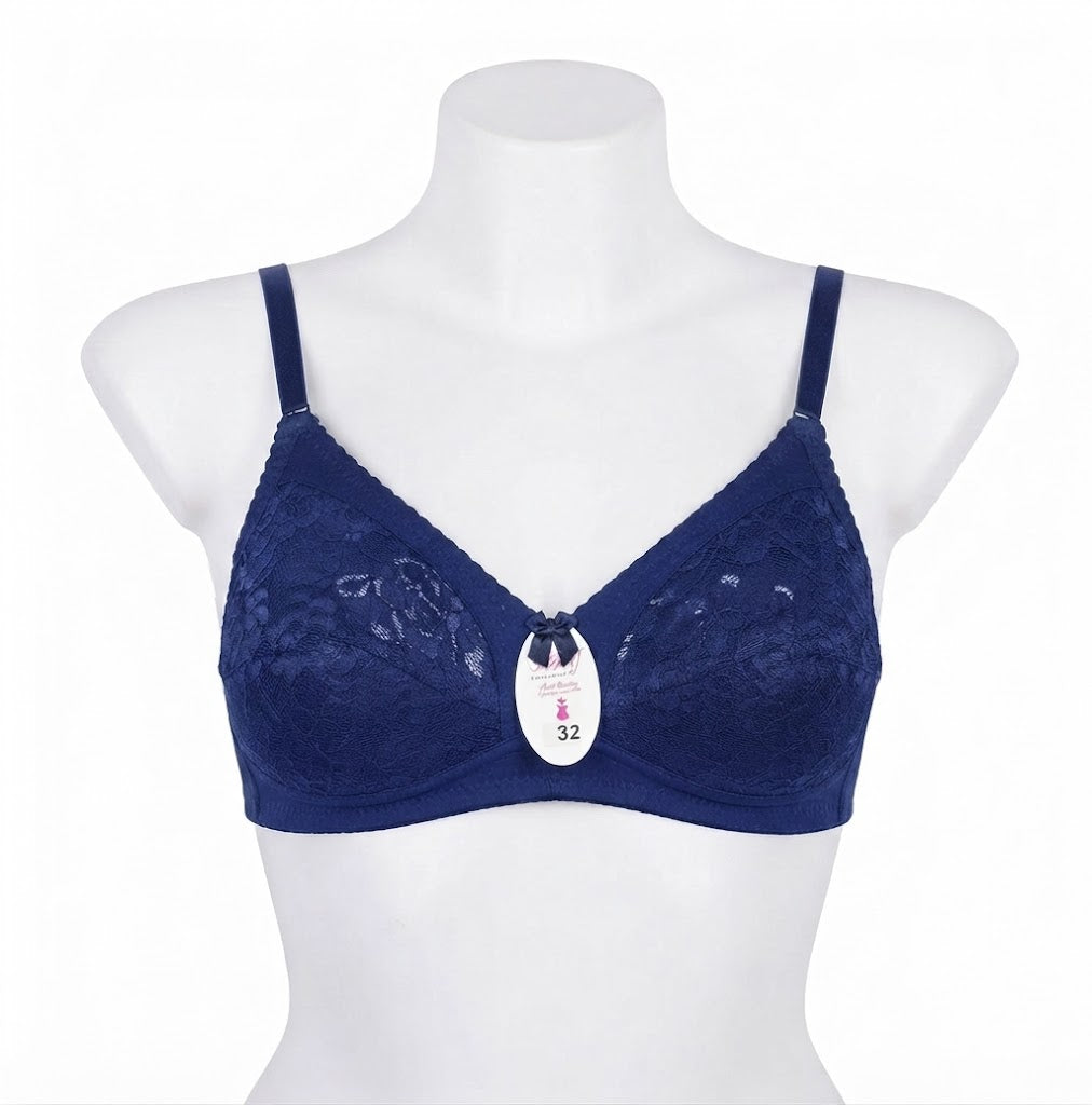 Premium Lace Everyday Bra – Elegant Support for Daily Wear, 4-Color Collection