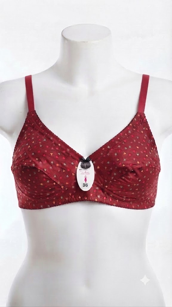 Women's Everyday Comfort Printed Jersey Bra – Soft Cotton-Blend, Multi-Pack Options