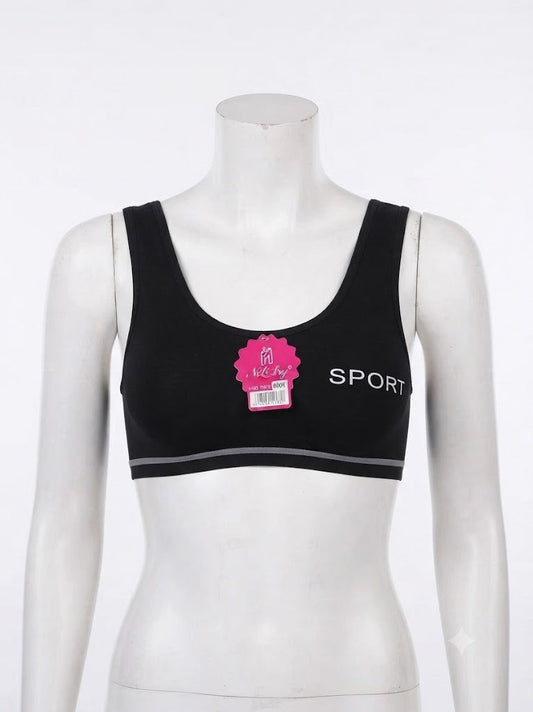Biddies Style Sports Bra for Teenagers – Soft Cotton Blend,