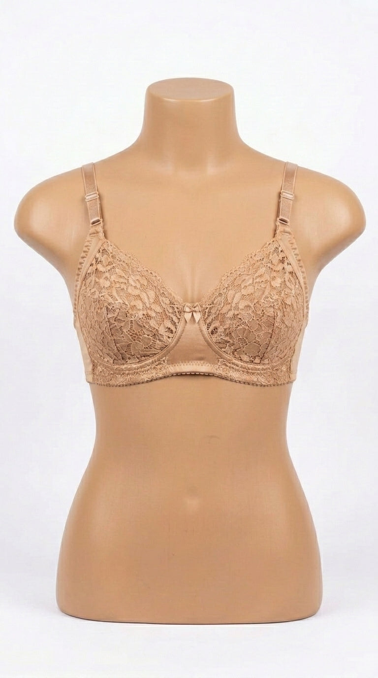 Women’s Lace Bra – Elegant Full Coverage Floral Lace Bra | Adjustable Straps