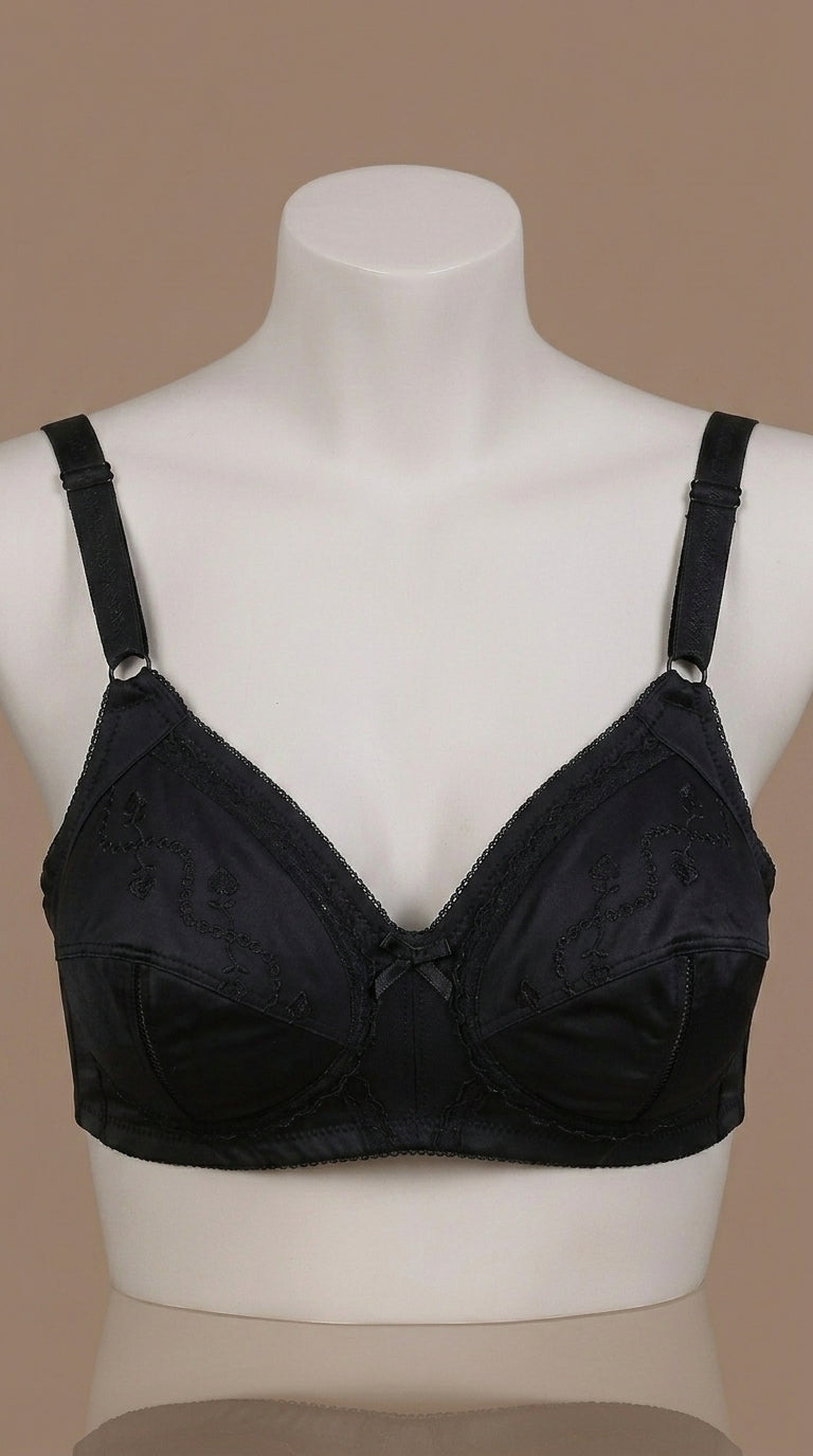 Premium Embroidered Everyday Comfort Bra - Available in Multiple Colors