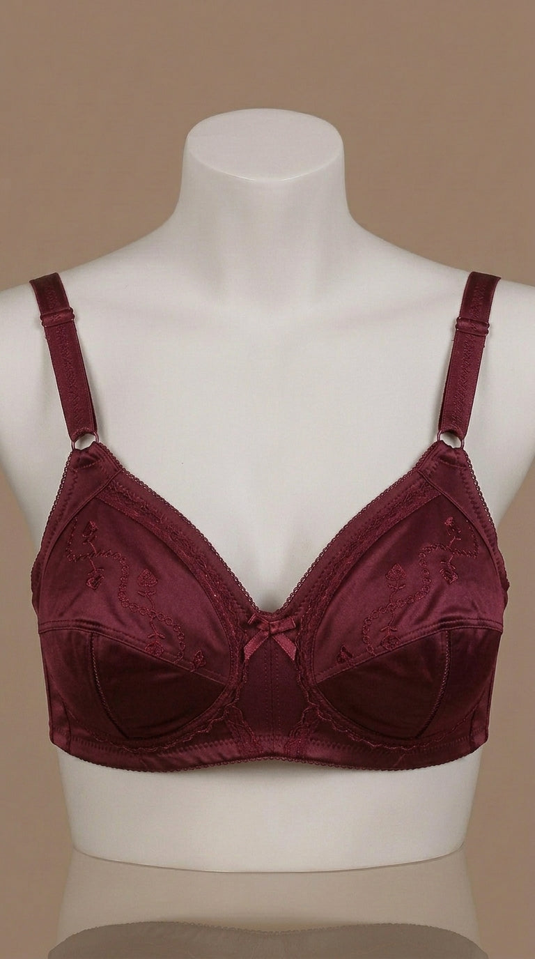 Premium Embroidered Everyday Comfort Bra - Available in Multiple Colors