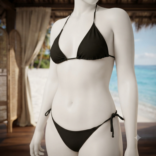 Classic Minimalist Bikini Set – Adjustable Triangle Style | Multiple Colors