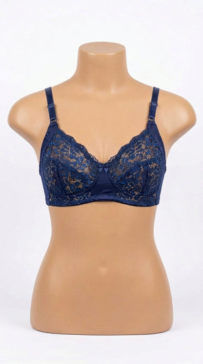 Women’s Lace Bra – Elegant Full Coverage Floral Lace Bra | Adjustable Straps