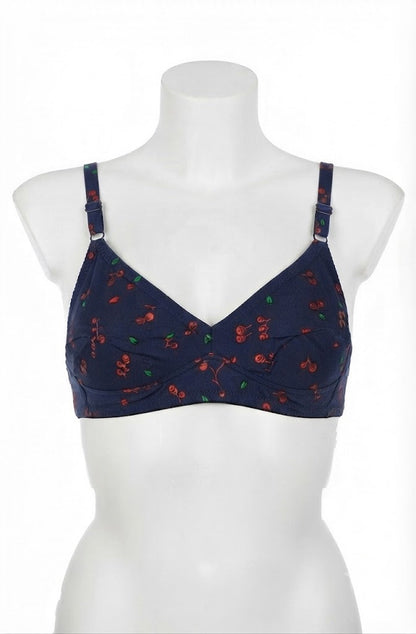 Everyday Comfort Cherry Print Jersey Bra – Soft, Breathable & Lightweight