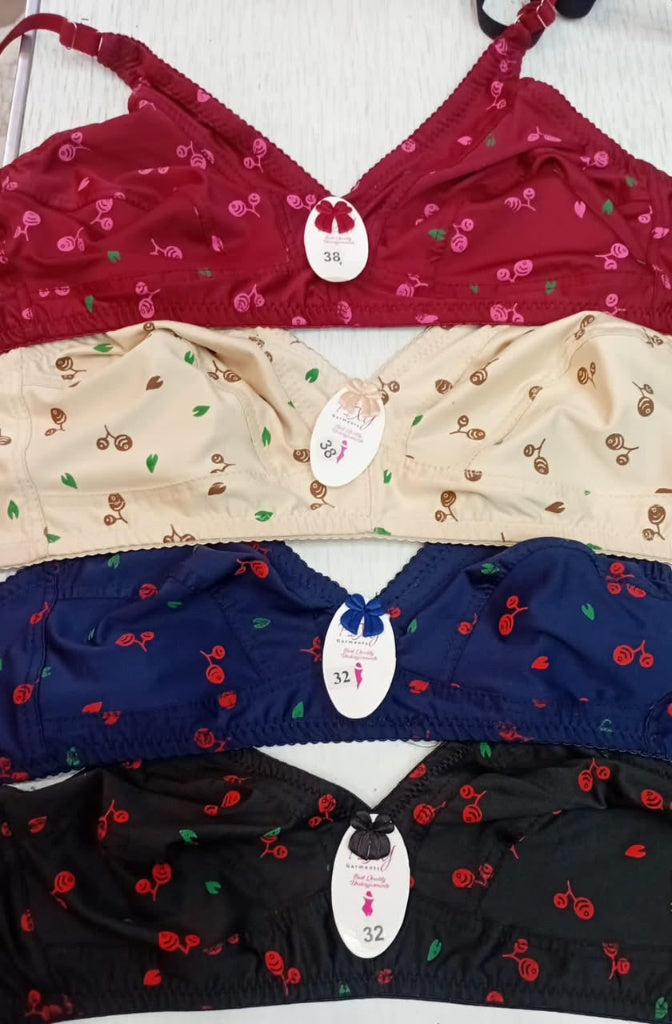 Everyday Comfort Cherry Print Jersey Bra – Soft, Breathable & Lightweight