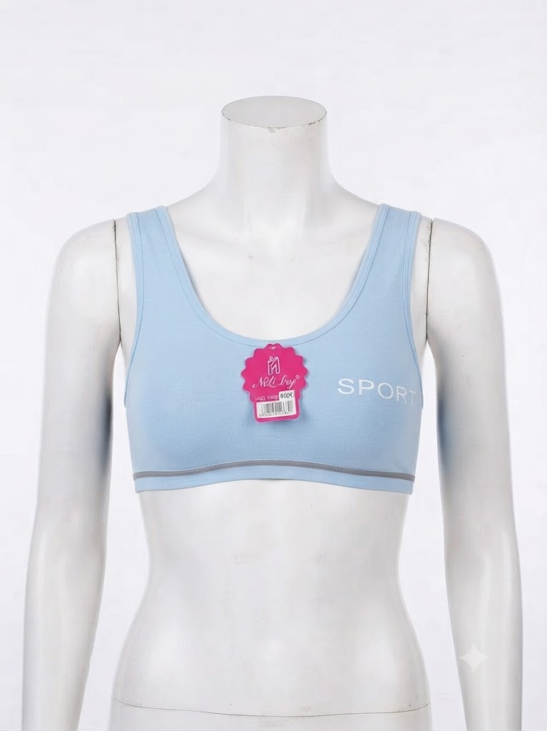 Biddies Style Sports Bra for Teenagers – Soft Cotton Blend,